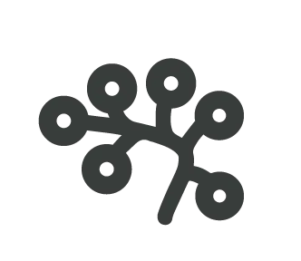 isotipo de Psicomentores en color negro con diseño de neuronas